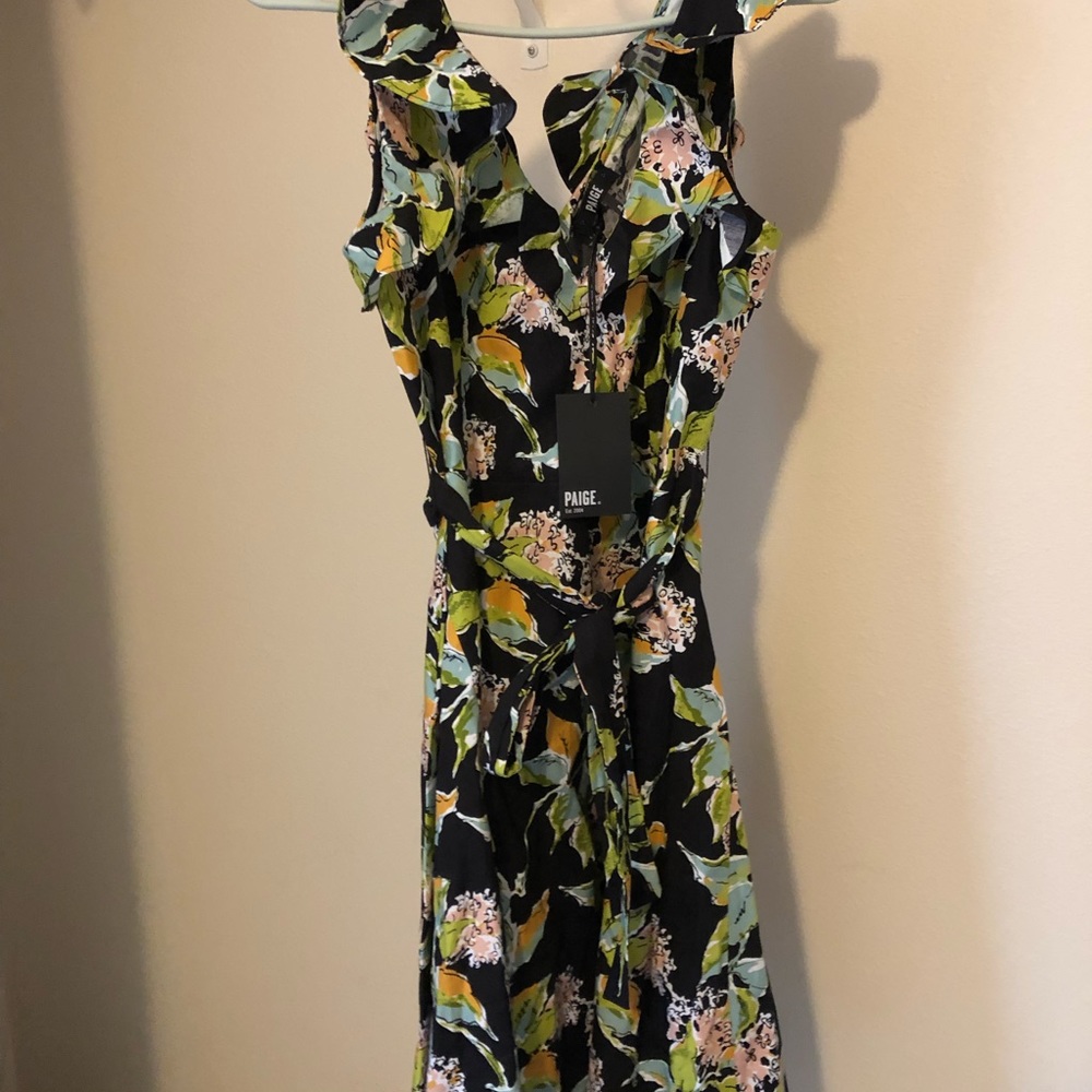 Paige Meer Dress Size Small. Black multi Kona floral. Brand new with tags